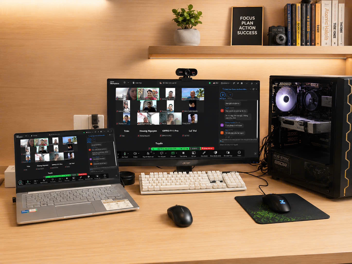 Lớp học AI qua Zoom tập thể